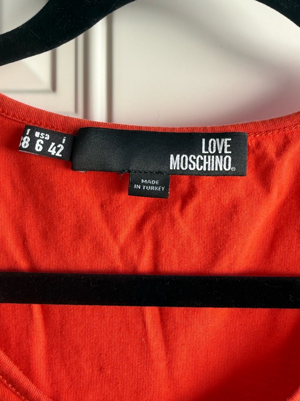 Love Moschino Orange Fringe Logo Tank Top - Picture 3 of 5